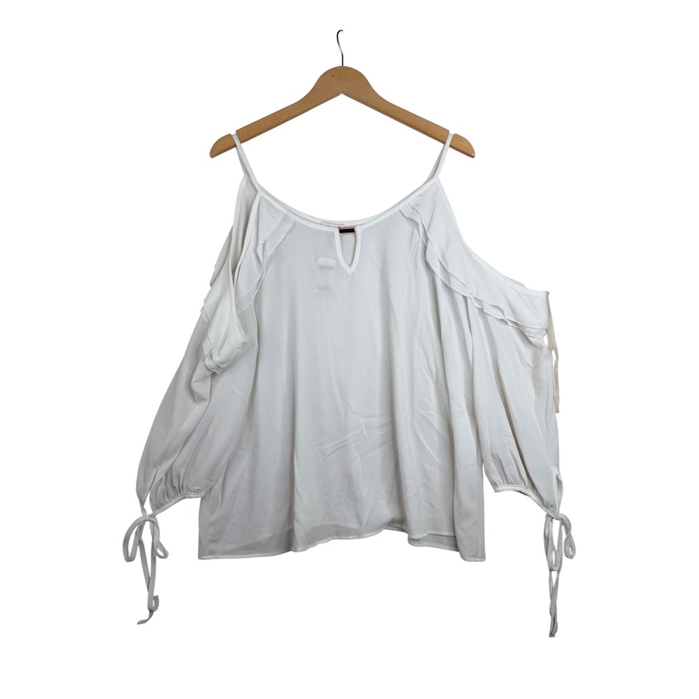 Nikita Cold Shoulder Long Sleeve Blouse size 3XL White